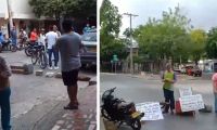 Bloqueos viales en la avenida del Río.