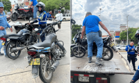 Secretaría de Movilidad inició operativos contra motociclistas con placas adulteradas