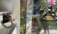 Evidencias del hurto al cableado eléctrico.