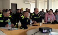 Visita del Coronel de la Policía Metropolitana de Santa Marta al municipio de Ciénaga 