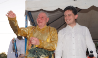 Ministro de Comercio, Industria y Turismo, Luis Carlos Reyes y el alcalde de Ciénaga
