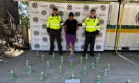 Mujer capturada con licor adulterado
