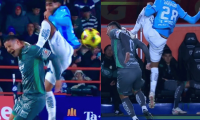 Brutal patada de Montiel a James Rodríguez que acabó en expulsión