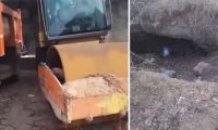 Mientras la maquinaria está en un parqueadero, aún faltan 21 kilómetros de vía por intervenir.
