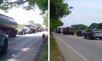 Bloqueos a la altura de Zona Bananera