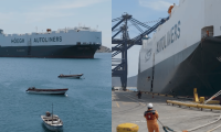 Puerto de Santa Marta recibió motonave con 361 vehículos de alta gama