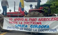 Paro arrocero en Lórica, Córdoba.