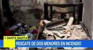 Así quedó la habitación en la que dormían los niños de 5 y 6 años.