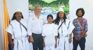 Archivo Luis Miguel Gómez, secretario de gobierno, en reunión con las comunidades indígenas.