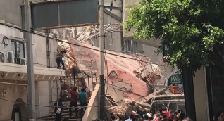 Destrucción en el centro de Cuernavaca, Morelos