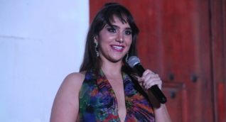 Shadia Olarte, directora del  Indetur, en el evento de lanzamiento de la marca ciudad.