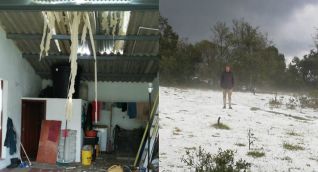 Fuerte granizada en la zona rural Ráquira, Boyacá