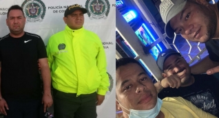 Alias 'Bejuco' al momento de su captura y en compañía de los hombres asesinados el jueves en la noche.