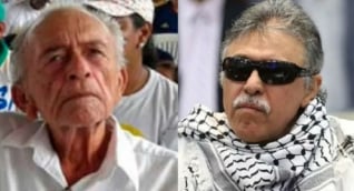 Santrich junto a su progenitor. cortesía