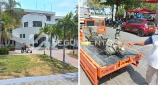 La escultura estaba en la Gobernación.