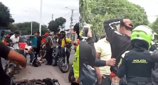 Motociclistas agarraron a ladrón en el Boulevard de la 19