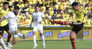 James Rodríguez marcó el primer gol de Colombia en el último juego contra Uruguay, el pasado 12 de octubre, en Barranquilla, por la Eliminatoria Sudamericana.