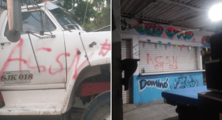 Con grafitis, las Acsn generan temor en la Zona Bananera