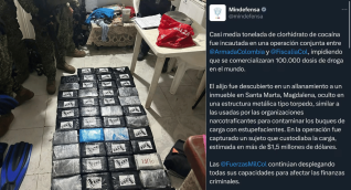 ¿Error o engaño? Armada incauta 47 kg en Santa Marta, MinDefensa dice que 500kg