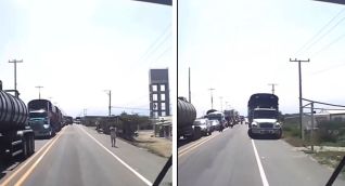 Los bloqueos se mantienen desde la tarde de ayer.