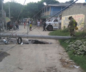 La emergencia se presentó exactamente en la Carrera 25 con Calle 29 del Barrio las Malvinas.