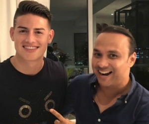 Wilfran Castillo fue el invitado especial a la celebración de James Rodríguez. 