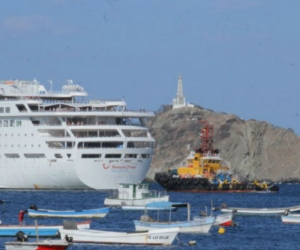 Crucero arribando a Santa Marta.