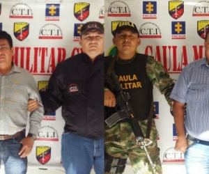 Enoc Clavijo (izquierda) y Hernán Osorio, capturados por el Gaula Militar en Valledupar.