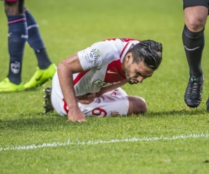 Falcao García tras sufrir una lesión ante el Bordeaux. 