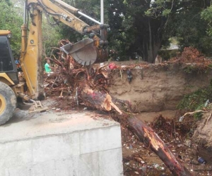 La quebrada Tamacá no ha sido terminada. En ella, debido a esta situación, se han presentado taponamientos.