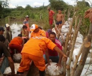 En el corregimiento de Mate Caña en el Banco Magdalena, 30 familias debieron ser evacuadas y reubicadas.