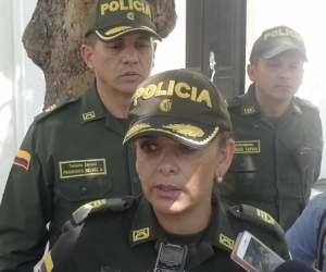 Coronel Sandra Vallejos, comandante de la Policía Metropolitana de Santa Marta.