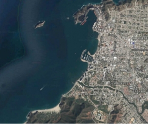Vista aérea de la zona donde se registró el fenómeno.