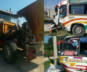 Así quedaron los automotores involucrados en el accidente de tránsito en la Cordialidad.