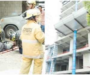 El obrero cayó, al parecer, tras presentar un quebranto de salud. 