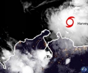 Se espera que el núcleo central de Harvey se posicione al norte de La Guajira hacia la 1:00 de la tarde este sábado.