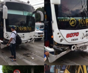 Bus donde se transportaba la agrupación