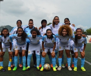 Independiente Santa Marta antes de un partido de la fase grupos
