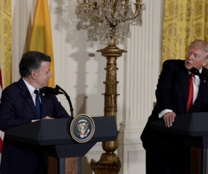 Juan Manuel Santos y Donald Trump. 