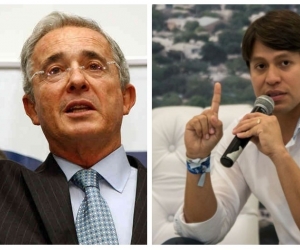 Álvaro Uribe Vélez y Rubén Jiménez.