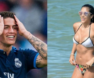 James Rodríguez y Daniela Ospina.