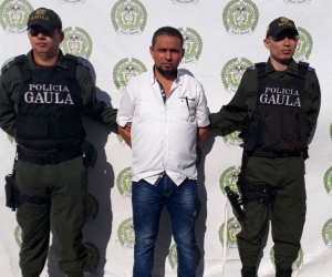  Rubén Enrique Medina Ditta, alias 'Rubén' o 'Tintero', capturado por extorsión.