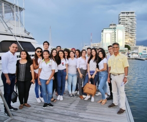 Bajo la dirección del administrador especialista Humberto Calabria Arrieta, director encargado del Programa en Gestión Turística y Hotelera de la Universidad del Magdalena, se abrió un espacio de visitas guiadas a la Marina Internacional, donde los estudiantes conocieron todo lo relacionado al turismo náutico y se anunció un convenio marco de cooperación interinstitucional.