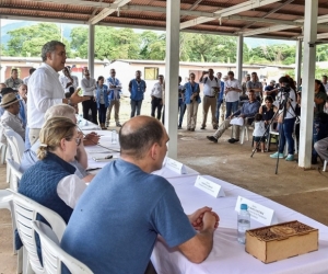 El Jefe de Estado visitó uno de los Espacios Territoriales de Capacitacion y Reincorporacion (ETCR) de las Farc en Fonseca, La Guajira.