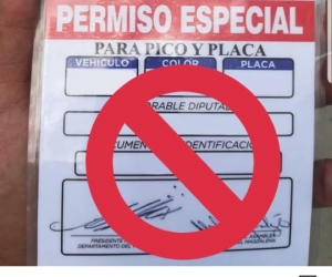 Este es el supuesto permiso expedido por la Gobernación. 