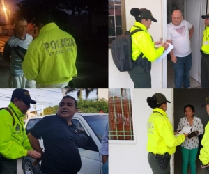 Los capturados por la Policía y el Gaula Militar. 