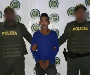 Víctor Ariza De Aguas, de 20 años, fue capturado por la Policía del Magdalena.