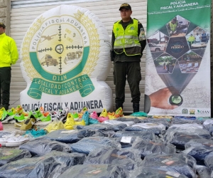 Mercancía de contrabando detenida por la Policía.