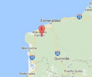 El sismo se registró en la provincia costera de Esmeraldas, en el norte de Ecuador.