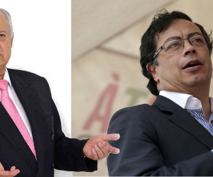 Manuel Élkin Patarroyo y Gustavo Petro.